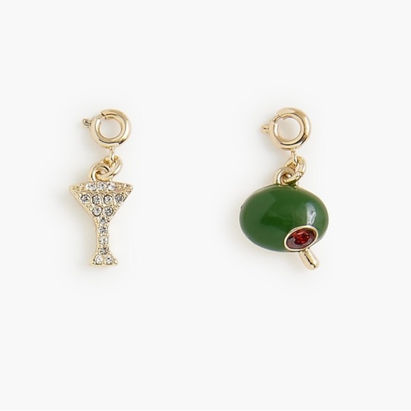 🆕J. Crew Martini and Olive Charm Set, Gold, NWT - Picture 1 of 4